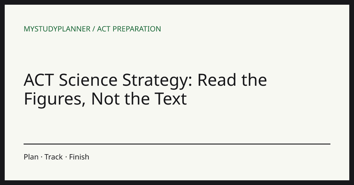 ACT Science Strategy: Read the Figures, Not the Text