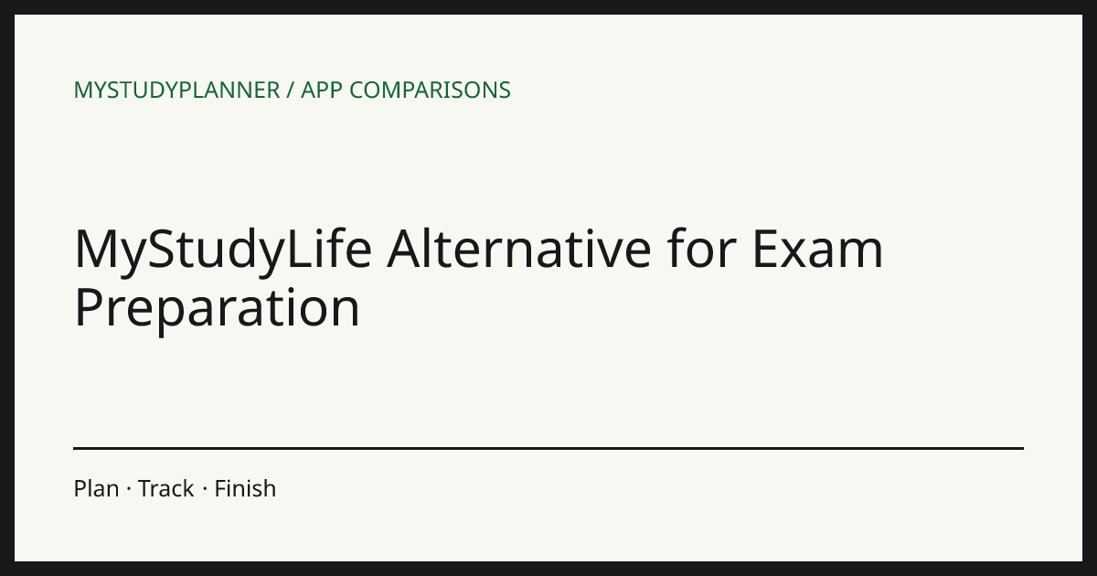 MyStudyLife Alternative for Exam Preparation